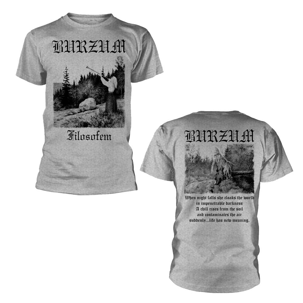 Burzum Filosofem 3 2018 (Grey) T Shirt