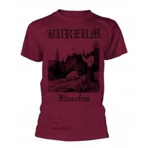 Burzum Filosofem Black Print (Maroon) T-Shirt